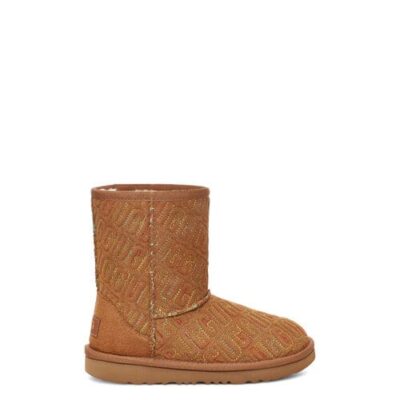 UGG Classic II Graphic Stitch Laarzen voor Peuters in Chestnut, maat 22 | Suede