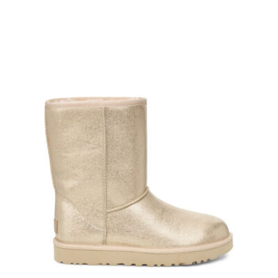 UGG Classic Short II Iridescent Laarzen voor Dames in Gold, maat 36 | Shearling