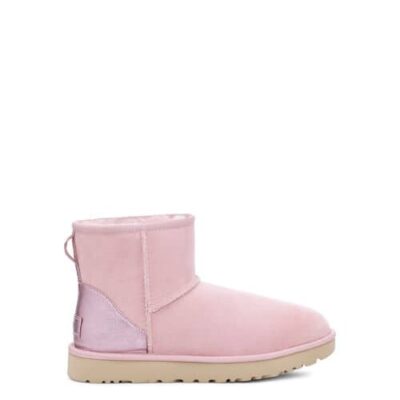 UGG Classic Mini II Metallic Laarzen voor Dames in Pink Cloud, maat 39 | Shearling