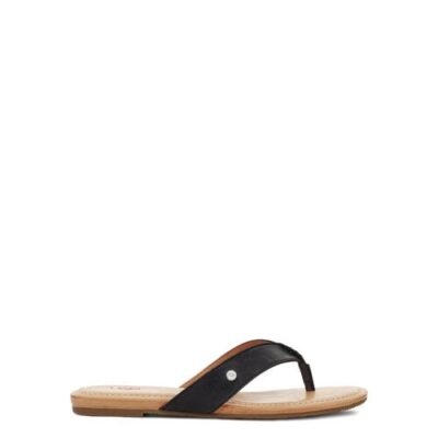 UGG Tuolumne Flip Flop voor Dames in Black, maat 39.5 | Leder