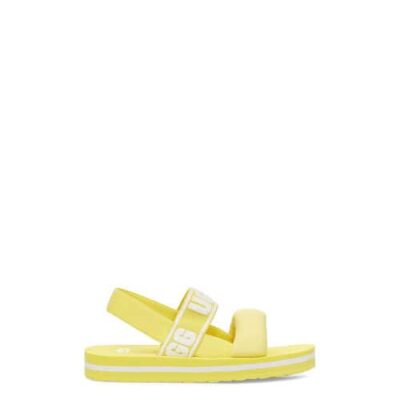 UGG Zuma Sling Slide Sandalen voor Kinderen in Lemonade, maat 32.5 | Textiel