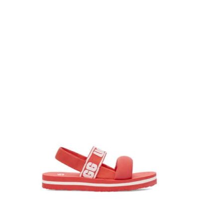 UGG Zuma Sling Slide Sandalen voor Kinderen in Pop Coral, maat 36 | Textiel