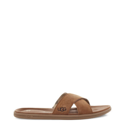 UGG Brookside Slide Sandalen voor Heren in Chestnut, maat 45 | Suede