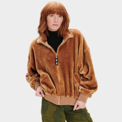 UGG Laken Jas voor Dames in Camel, maat S | Polyester