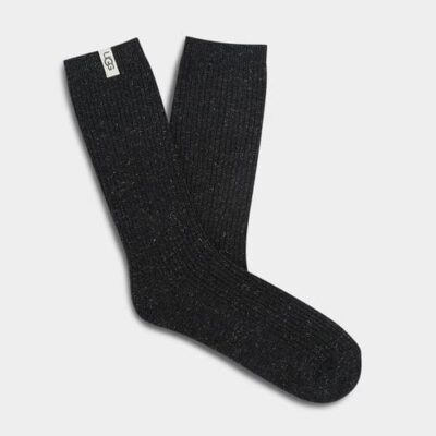 UGG Leilani Sparkle Crew Sokken voor Dames in Black, maat OS | Polyester