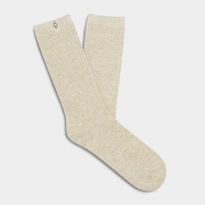 UGG Leilani Sparkle Crew Sokken voor Dames in Oatmeal, maat OS | Polyester