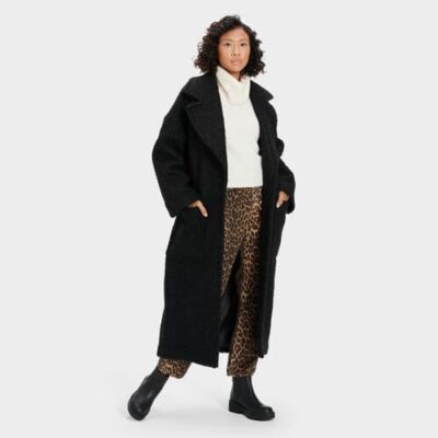 UGG Hattie Long Oversized Jas voor Dames in Black, maat L | Shearling