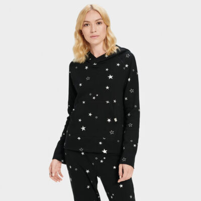 UGG Pilar Print Truien voor Dames in Black/Silver Stars, maat XS | Katoenmix