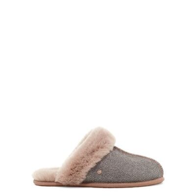 UGG Scuffette II Caviar Pantoffels voor Dames in Caribou, maat 39 | Shearling