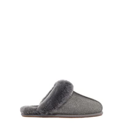 UGG Scuffette II Caviar Pantoffels voor Dames in Dark Grey, maat 37 | Shearling