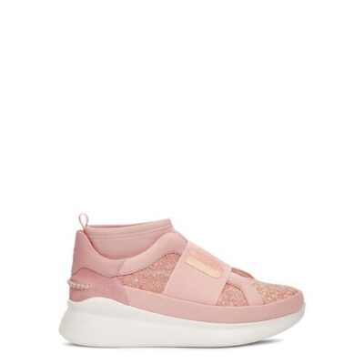 UGG Neutra Chunky Glitter Sneaker voor Dames in Pink Glitter, maat 38.5 | Textiel