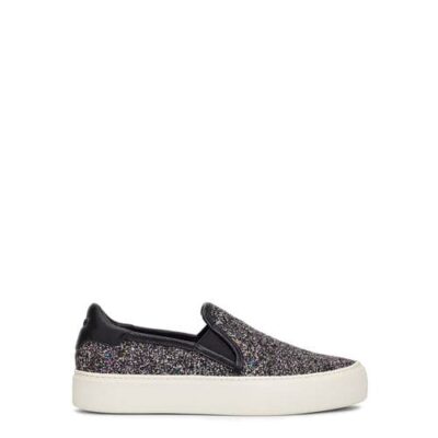 UGG Jass Chunky Glitter Instapschoenen voor Dames in Black Glitter, maat 37 | Synthetisch