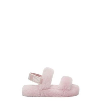 UGG Oh Yeah Slide Sandalen voor Kinderen in Seashell Pink, maat 33.5 | Shearling