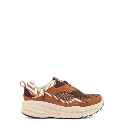 UGG CA805 Zip Wild Thang Sneaker voor Dames in Chestnut, maat 39 | Cow Hair