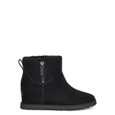 UGG Classic Femme Zip Mini Laarzen voor Dames in Black, maat 40 | Shearling