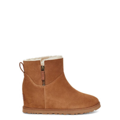 UGG Classic Femme Zip Mini Laarzen voor Dames in Chestnut, maat 37 | Shearling