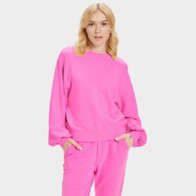 UGG Brook Balloon Sleeve Truien voor Dames in Rock Rose, maat L | Modal