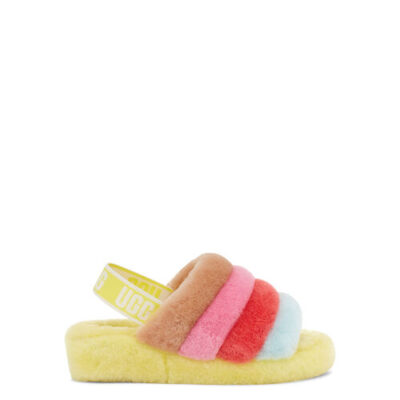 UGG Fluff Yeah Sundae voor Dames in Yellow Multi, maat 38 | Shearling