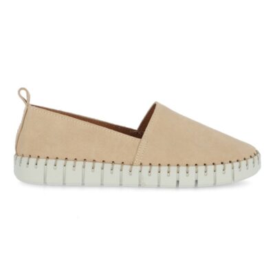 Shabbies Lichtbruine suède loafer