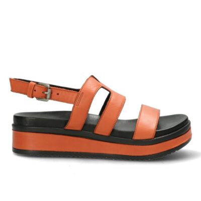 Shabbies Roodbruine sandaal en zool
