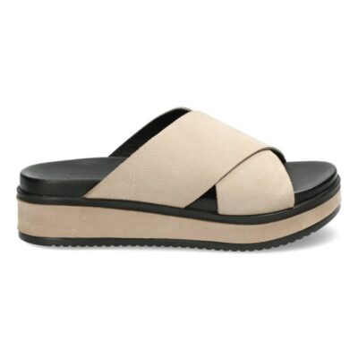 Shabbies Taupe suède slipper