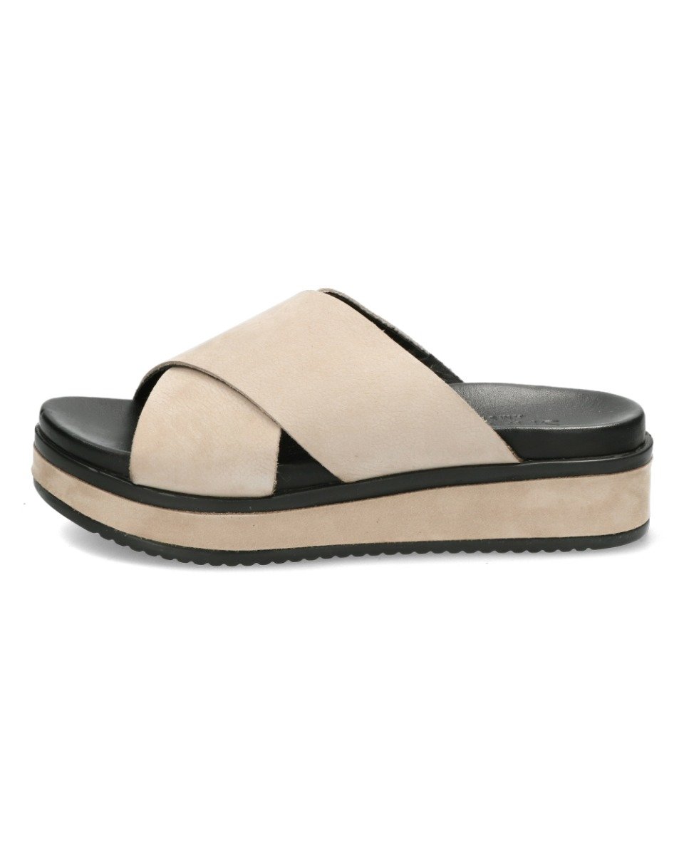 Shabbies Taupe suède slipper - Afbeelding 2