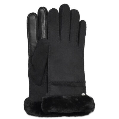 UGG Seamed Tech Handschoenen voor Dames in Black, maat S | Shearling