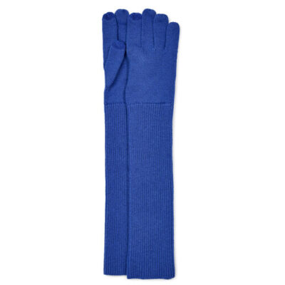 UGG Long Cuff Knit Handschoenen voor Dames in Electric Blue, maat OS | Breien