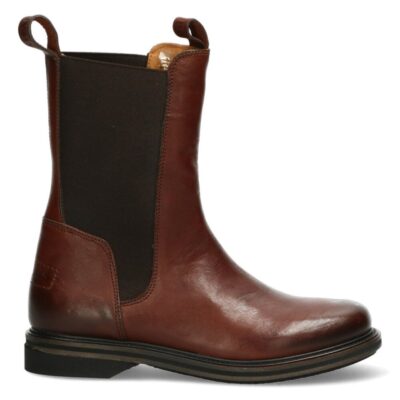 Shabbies Chelsea boot glad leer bruin