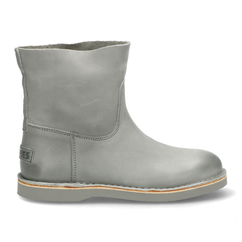 Shabbies Ankle boot waxed grain leather grey