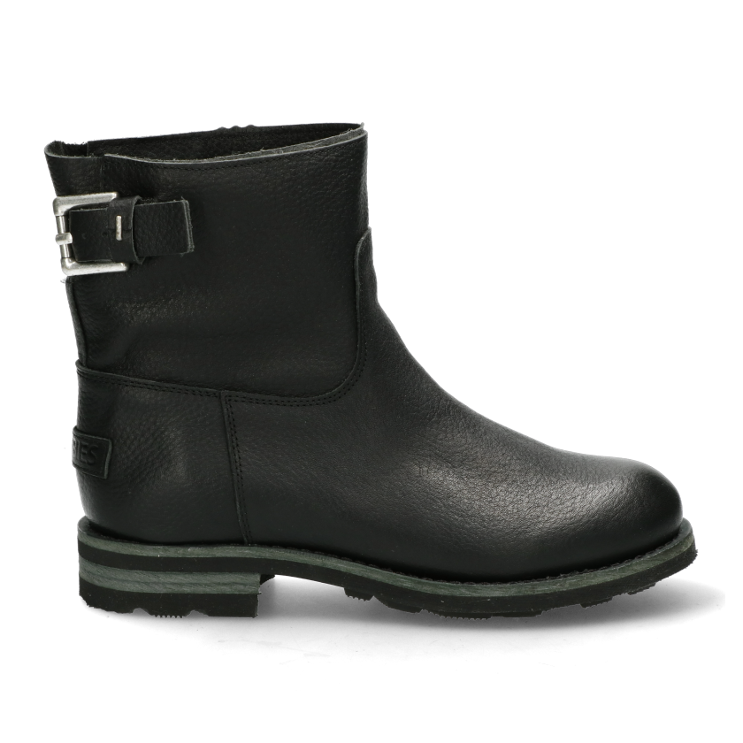 Shabbies Ankle boot grain leather black