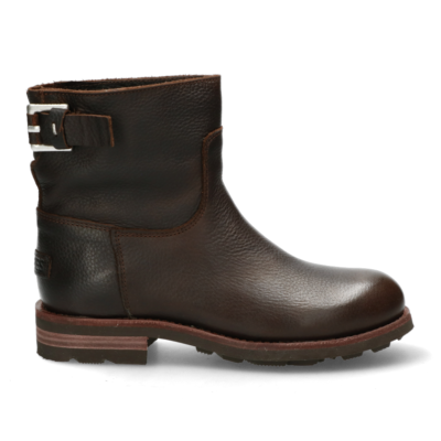 Shabbies Ankle boot grain leather dark brown