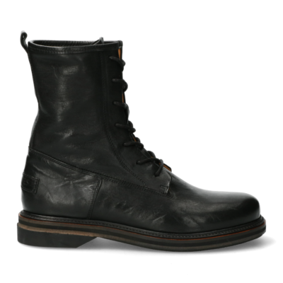 Shabbies Veterboot glad leer zwart