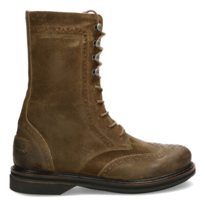 Shabbies Veterboot gewaxt geschuurd leer bruin