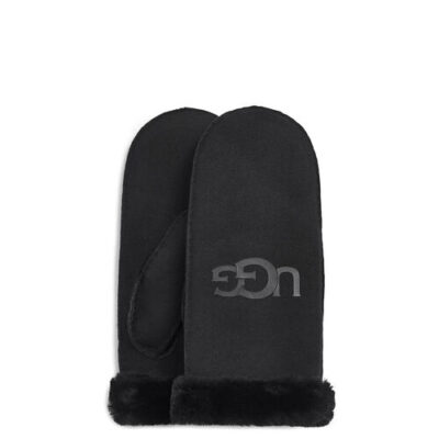 UGG Sheepskin Logo Wanten voor Dames in Black, maat S/M | Shearling