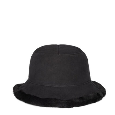 UGG Sheepskin Bucket Hoed voor Dames in Black, maat S/M | Shearling