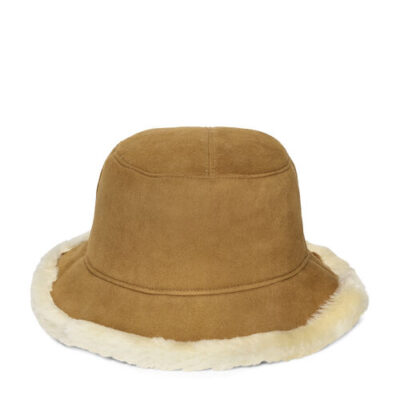 UGG Sheepskin Bucket Hoed voor Dames in Chestnut, maat S/M | Shearling
