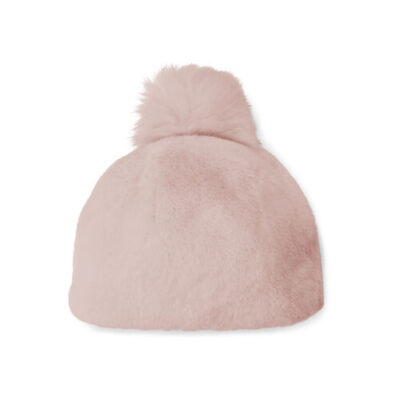 UGG Faux Fur Beanie with Pom voor Dames in Pink Crystal, maat S/M
