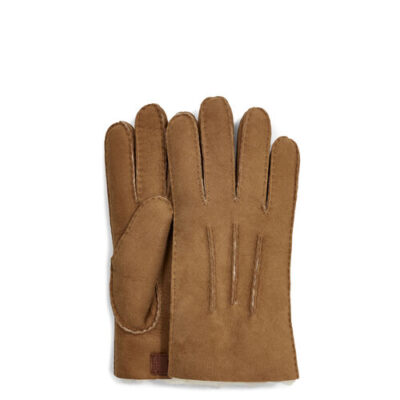 UGG Contrast Sheepskin Handschoenen voor Heren in Chestnut, maat M | Shearling