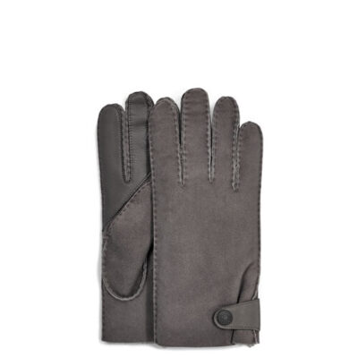 UGG Sheepskin Side Tab Handschoenen voor Heren in Charcoal, maat XL | Shearling