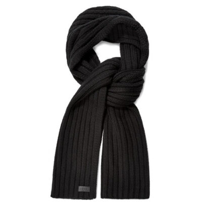 UGG Diagonal Ribbed Stripe Sjaals voor Heren in Black, maat OS | Acrylmix