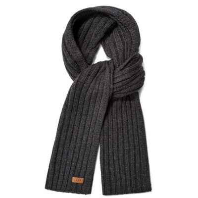 UGG Diagonal Ribbed Stripe Sjaals voor Heren in Charcoal, maat OS | Acrylmix