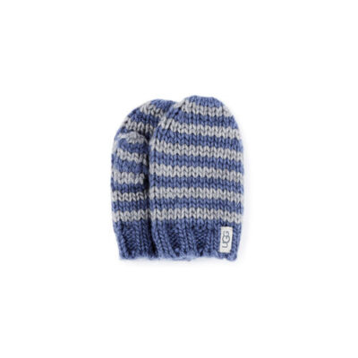 UGG Chunky Stripe Knit Handschoenen voor Kinderen in Ensign Blue, maat 4/6 Jaar | Acrylmix