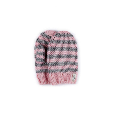 UGG Chunky Stripe Knit Handschoenen voor Kinderen in Seashell Pink, maat 4/6 Jaar | Acrylmix