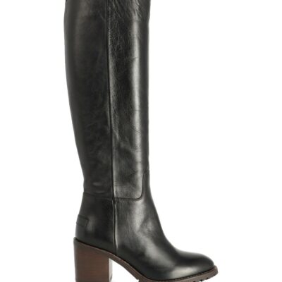 Shabbies BOOT 7 CM SHINY GRAIN LEATHER Black