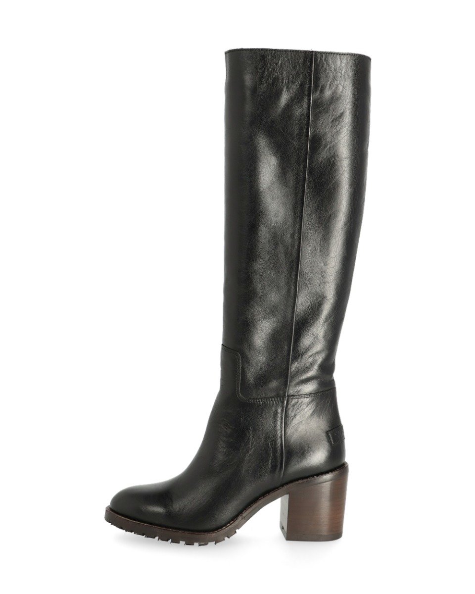 Shabbies BOOT 7 CM SHINY GRAIN LEATHER Black - Afbeelding 2