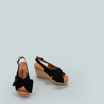 UGG Camilla Sandalen met Hak voor Dames in Black, maat 37 | Leder