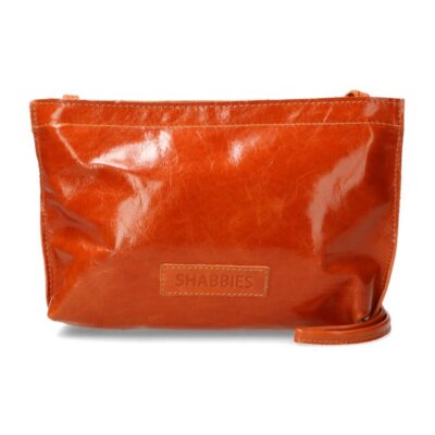Shabbies Oranje lakleren crossbody tas