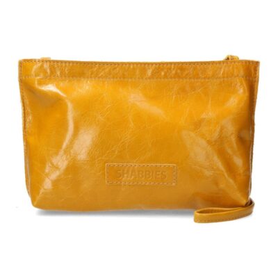 Shabbies Gele lakleren crossbody tas