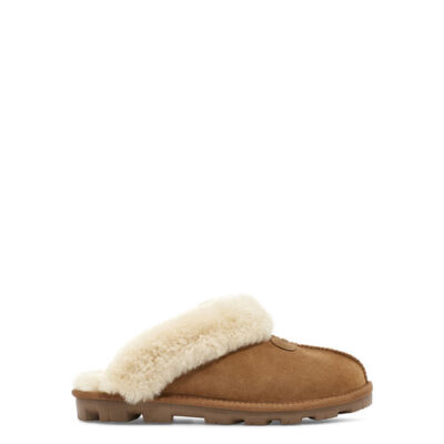 UGG Coquette Pantoffels voor Dames in Chestnut, maat 41 | Leder/Shearling/Suede